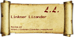 Linkner Lizander névjegykártya